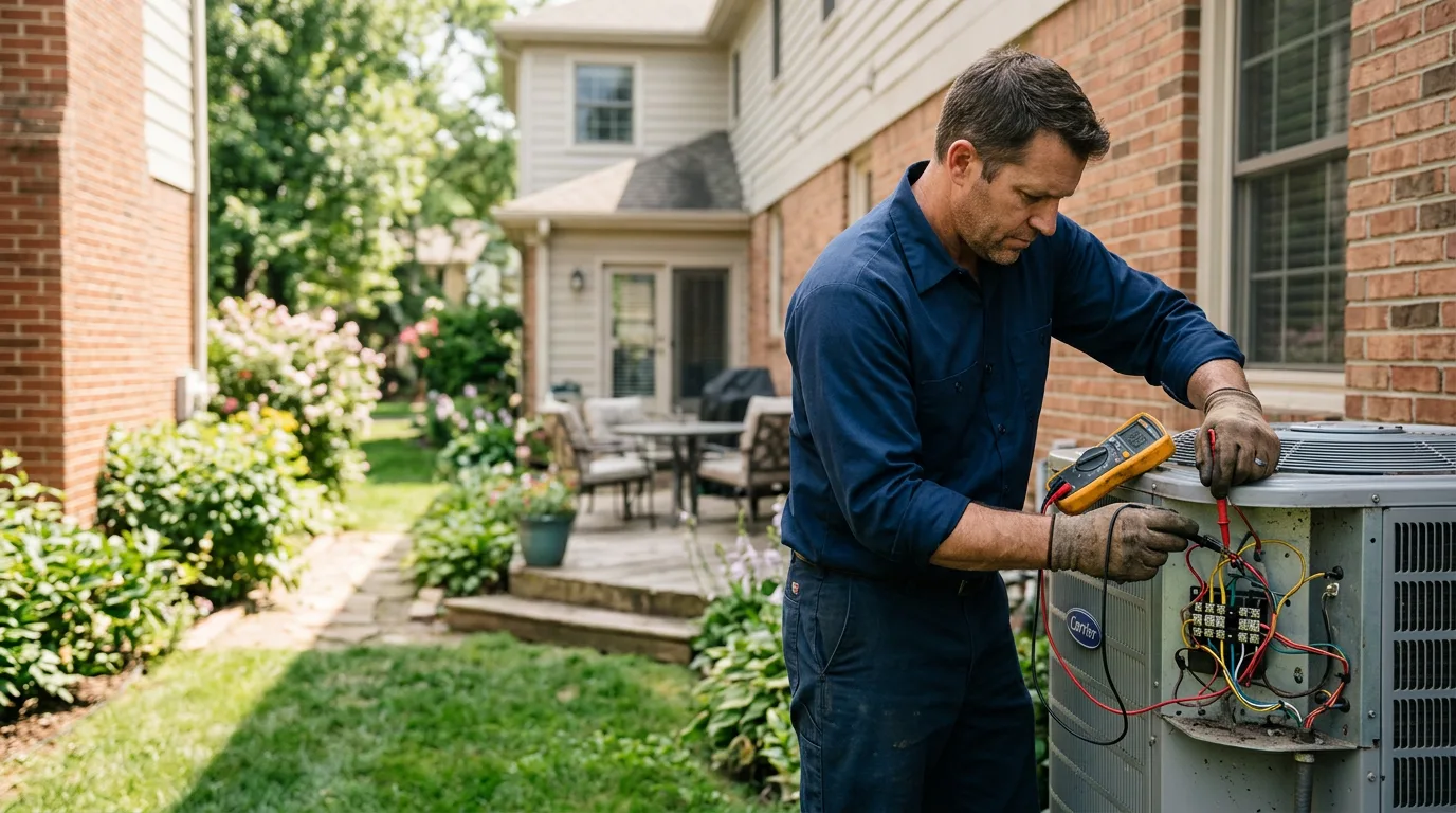 HVAC technician working near Triangle, VA